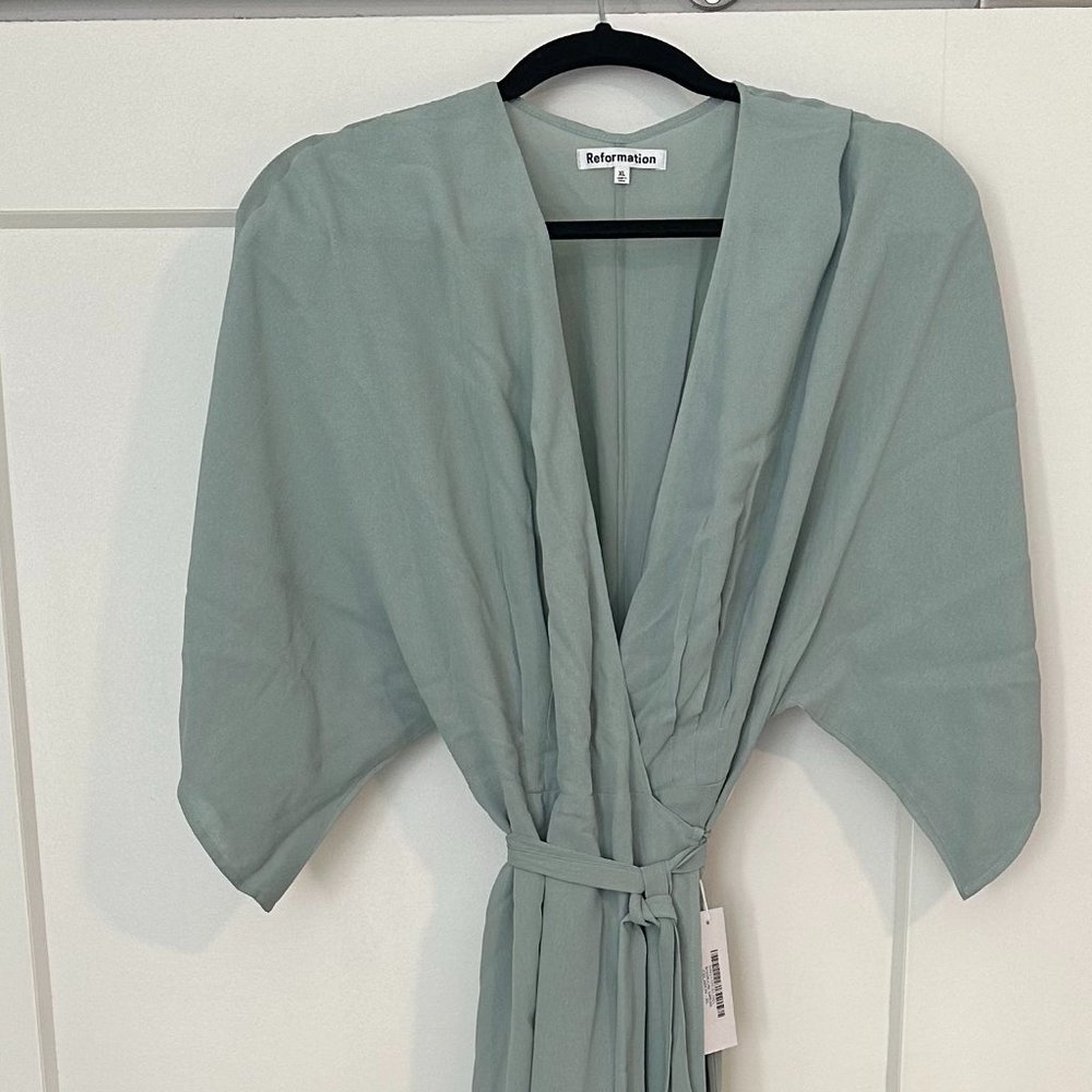 Reformation Sage Green Maxi Dress